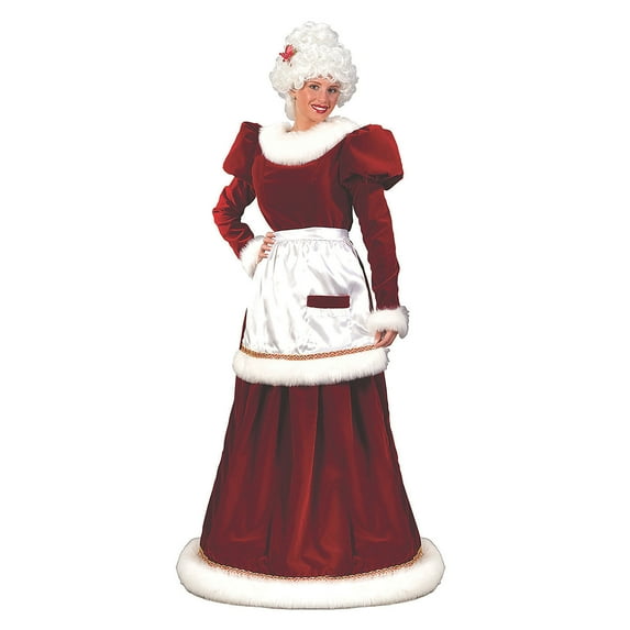 Fun World Womens Velvet Mrs. Santa Claus Dress Costume - Size Medium/Large