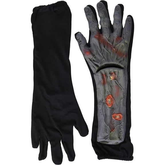 Fun World Zombie 3D Gloves with Arms Costume Accessory Adult Gloves