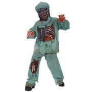 Kids Zombie Doctor Halloween Costume - Skeleton Surgeon Outfit For Boys & Girls Ages 5-6