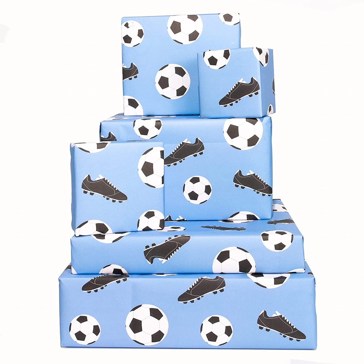 Central 23 Baby Boy Wrapping Paper - Baby Shower Wrapping Paper Girl - 6 Sheets White Gift Wrap - Cute Animals - Comes with Fun Stickers