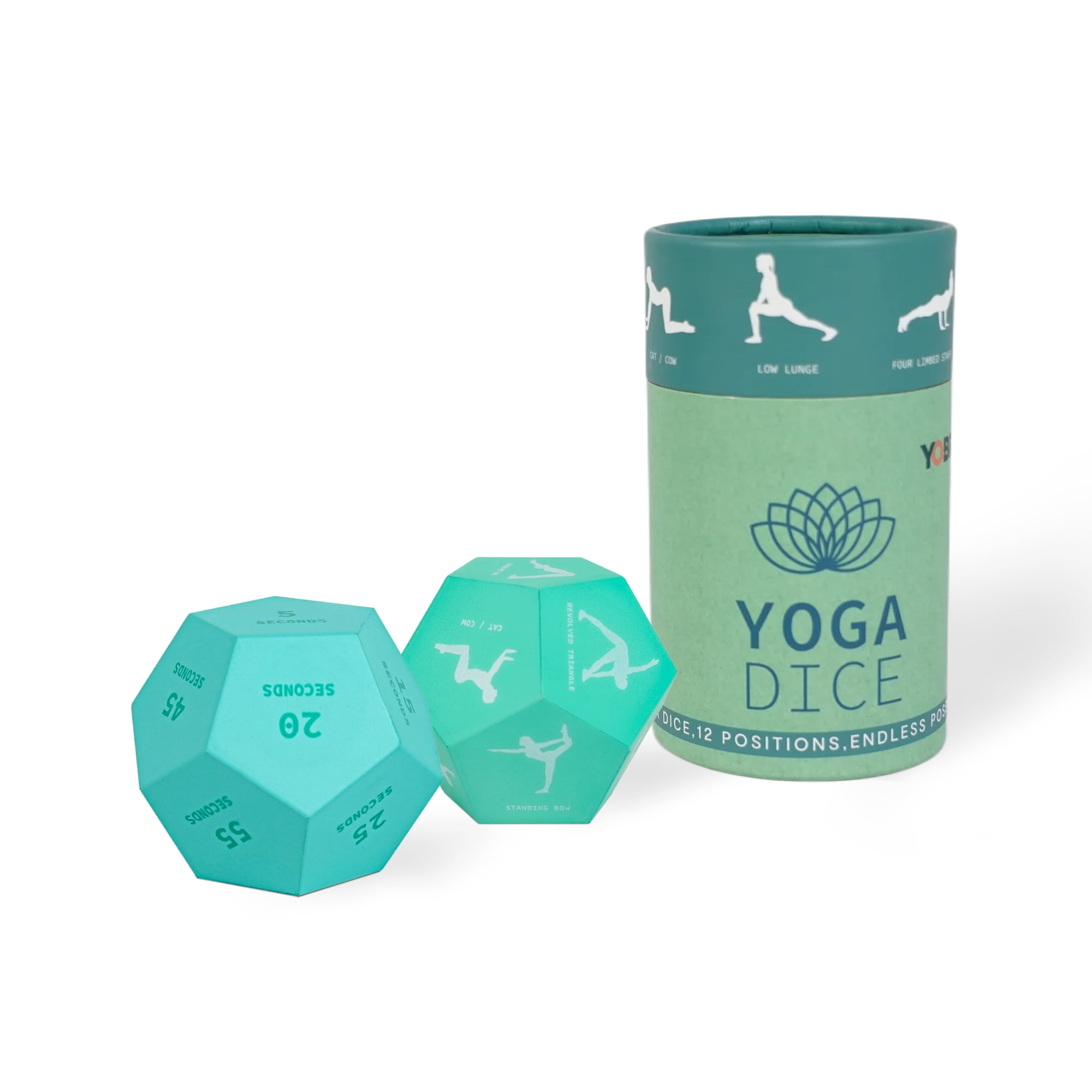 Fun Yoga Dice Set for Adults and Kids, Gift for Yogis and Yoga Lovers, Exercise Dice Game for Home Workout, Fitness Yoga Poses Meditation Stuff, Mindfulness Gifts for Women&Men, 2 Pack
