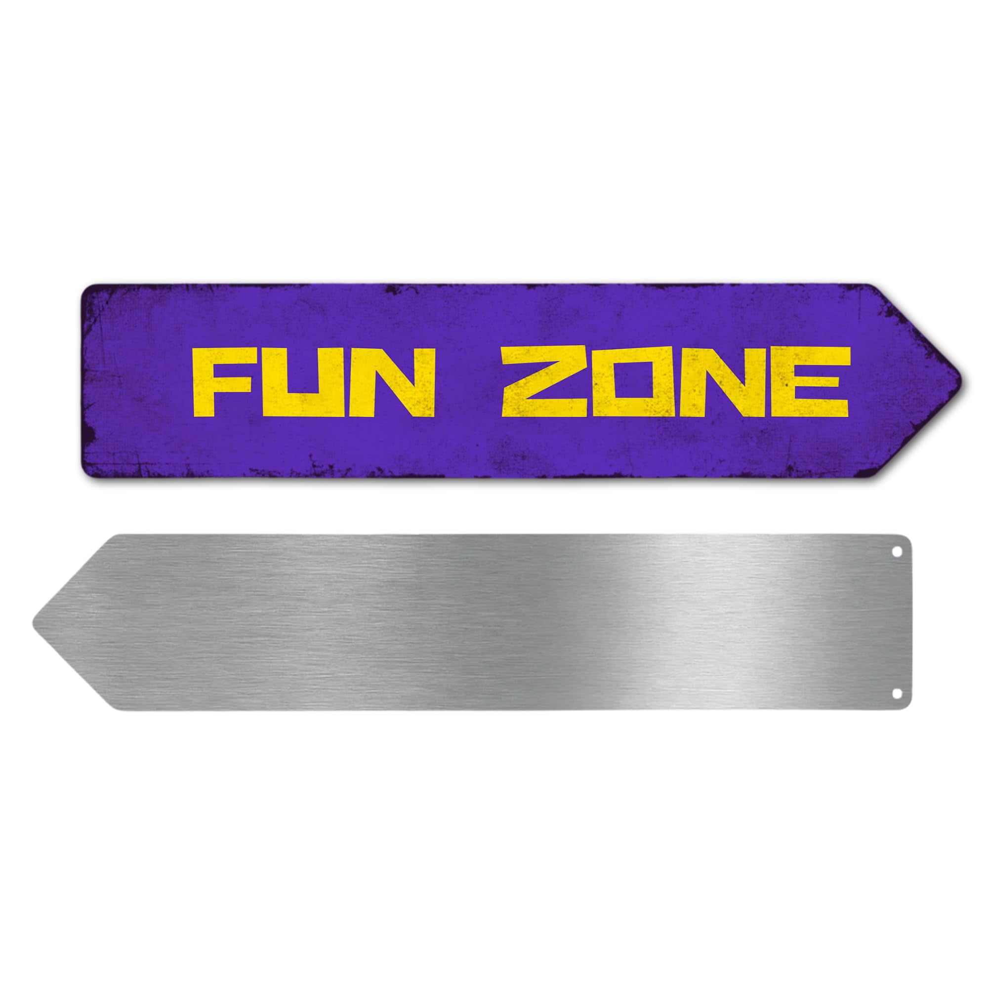 Fun Zone Metal Sign by DC | Arrow Metal Directional Signage for Indoor ...
