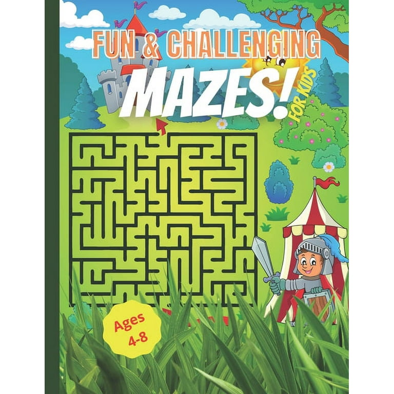 Mazes for Kids: Fun and Challenging Activity Book with Different