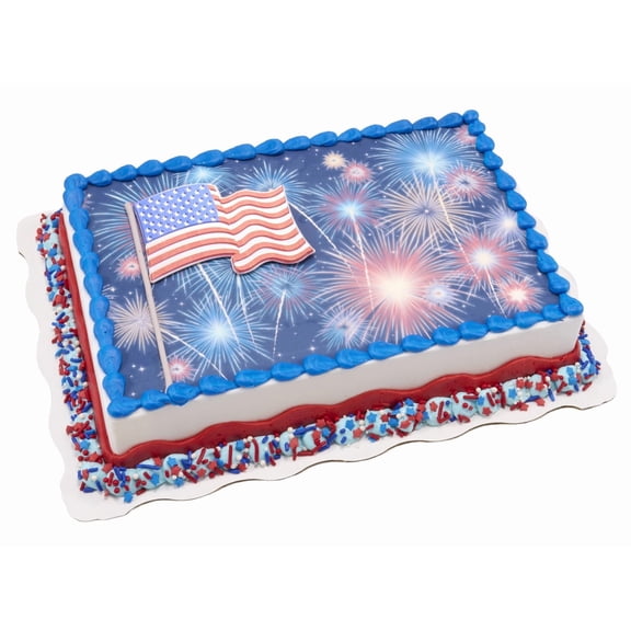 Fun and Fireworks Sheet Cake