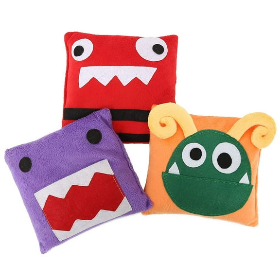 Fun and Function Monster Bean Bags Set of 3 Plush Bean Bags