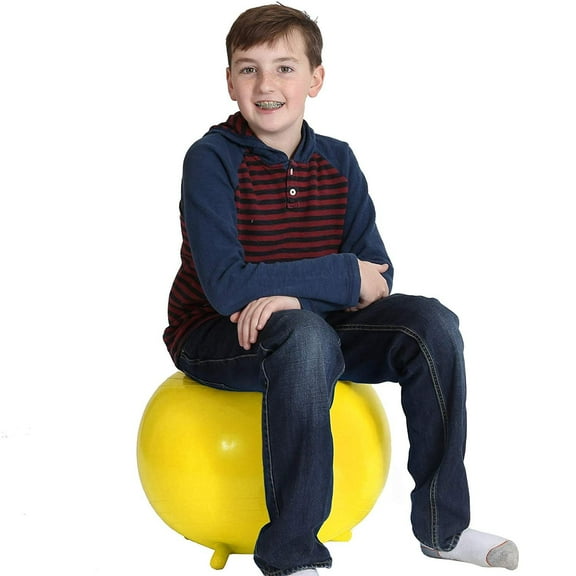 Fun and Function's Chair Ball for Flexible School Chair, Active Classroom Desk Seating with Stay-Put Stability Legs - 25 inch - Yellow