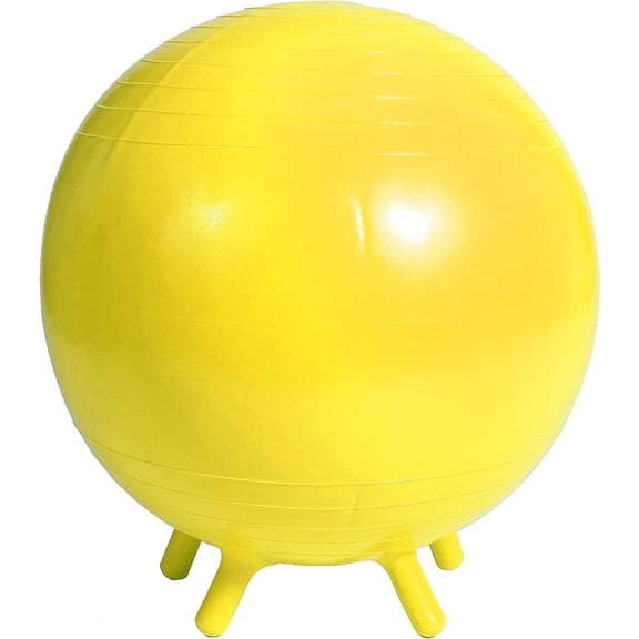 Fun and Function's Chair Ball for Flexible School Chair, Active Classroom Desk Seating with Stay-Put Stability Legs - 25 inch - Yellow