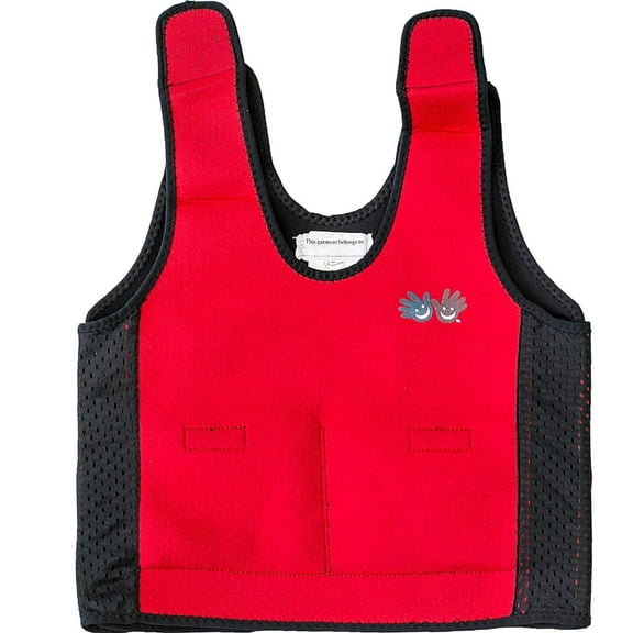 Fun and Function's Red Weighted Compression Vest - Helps with Mood & Attention, Sensory Over Responding, Sensory Seeking, Travel Issues - Medium