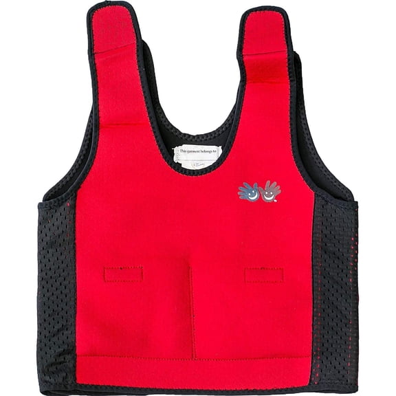 Fun and Function's Red Weighted Compression Vest - Helps with Mood & Attention, Sensory Over Responding, Sensory Seeking, Travel Issues - Small