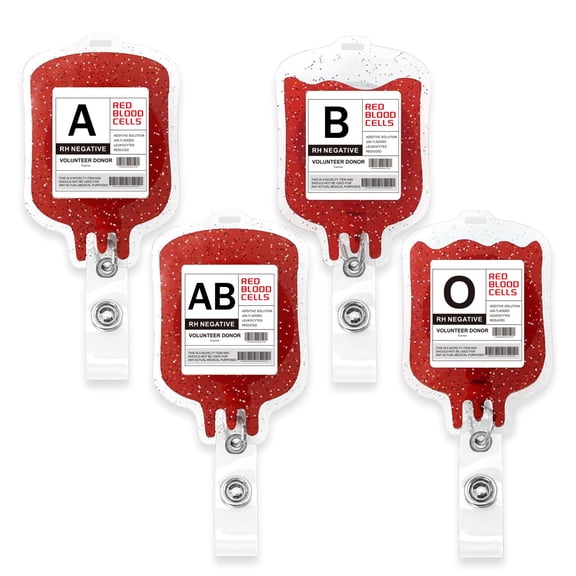 Fun and Functional Blood Bag Shape Badge Reel Clip Business Card Holder Suitable for Hospital Workers and Students