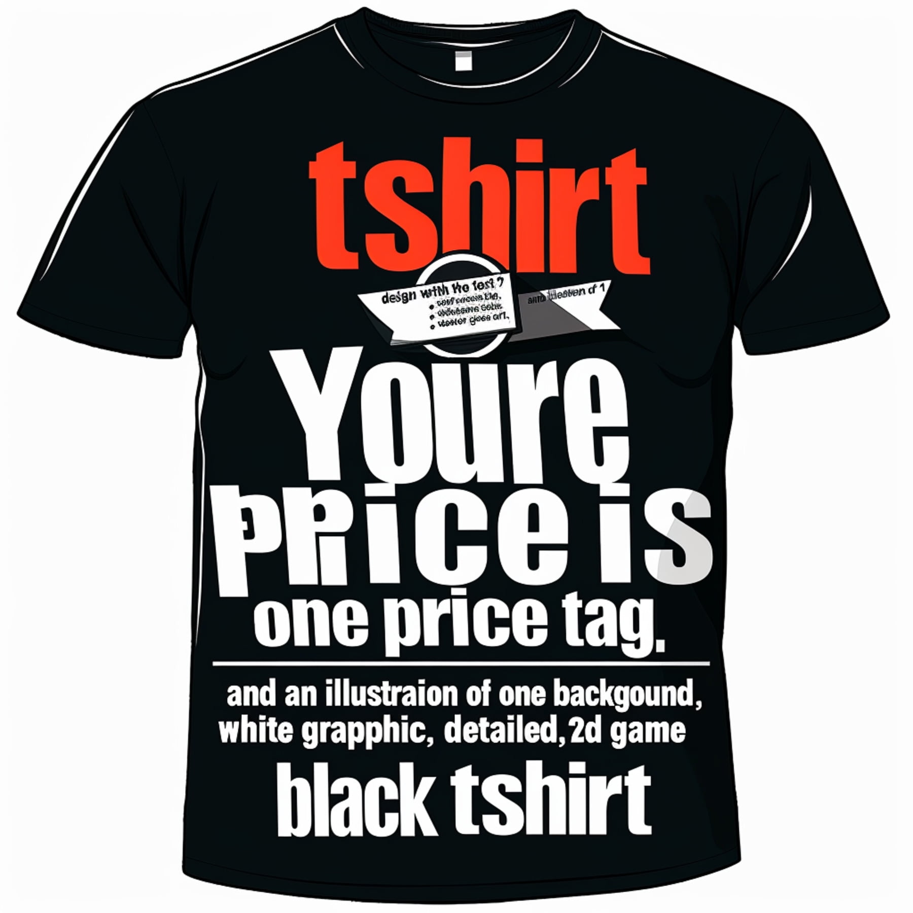 Fun and Playful Price is Right Inspired Black TShirt with Price Tag ...