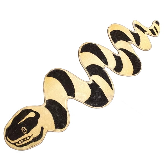 Fun and Safety Floor Mat Snake Themed Nonslip Carpet for Pet Owners Decorative Shaped Area Rug for Bedroom