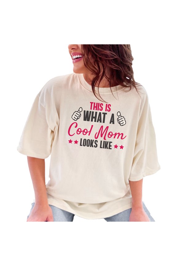 Fun and Stylish Cool Mom Graphic, Ivory Comfort Colors T-Shirt, XL