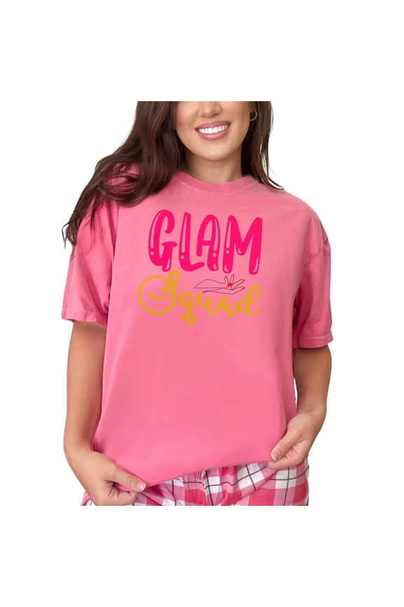 Fun and Stylish Glamorous Squad Themed, Crunchberry Comfort Colors T-Shirt, Medium