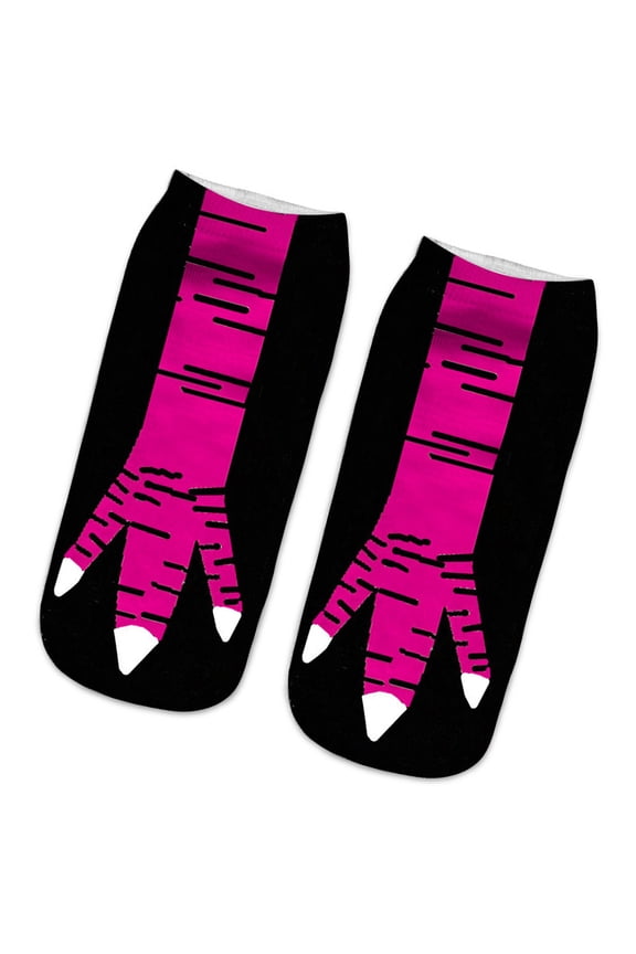 Fun and Unique Printed Chicken Claw Pattern Ankle Socks for Parties and Casual Wear Novelty Funny Short Socks Gift
