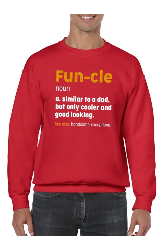 Fun-cle, Similar To Dad Sweatshirt Men -GoatDeals Designs, Male Medium