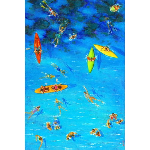 Marmont Hill 'Fun in the Sea' Painting Print on Wrapped Canvas