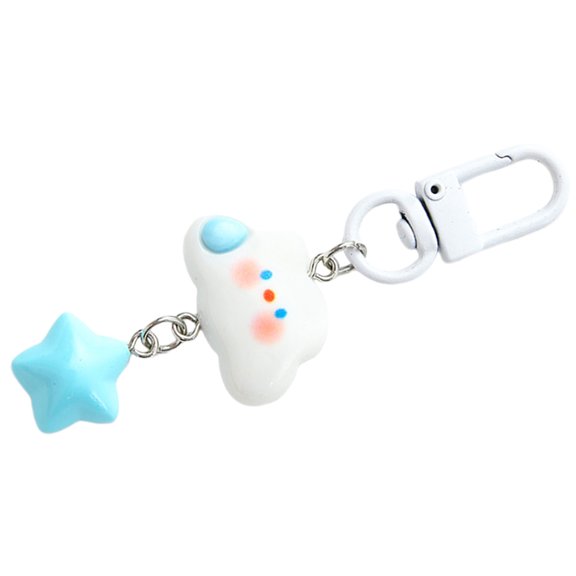 Fun loving Cloud Keychain Whimsical Key Rings Charm Sturdy Hangings Pendant Decoration for Keys Phones and Wallets