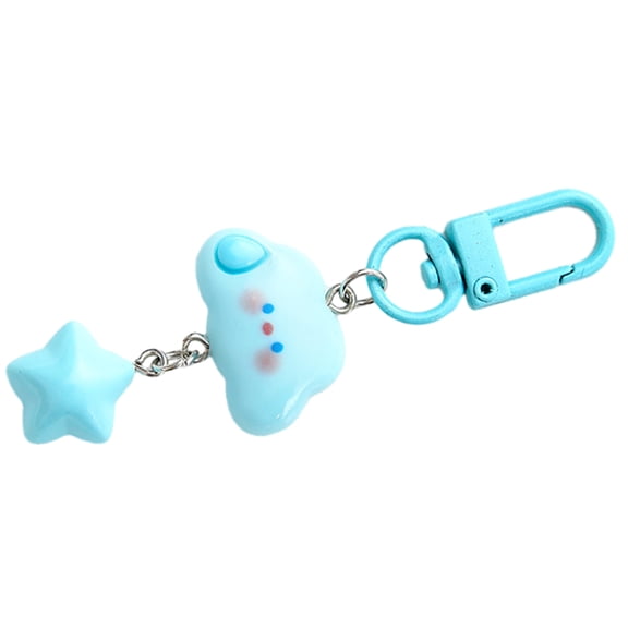 Fun loving Cloud Keychain Whimsical Key Rings Charm Sturdy Hangings Pendant Decoration for Keys Phones and Wallets