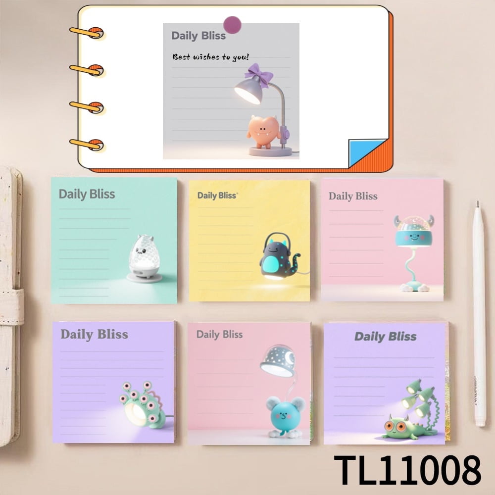 Fun - themed Daily Bliss Sticky Notes for Office (3.54×3.54 Inches) 100 ...