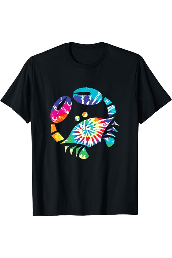 Fun toy crab illustration tie dye graphic Tee Shirt