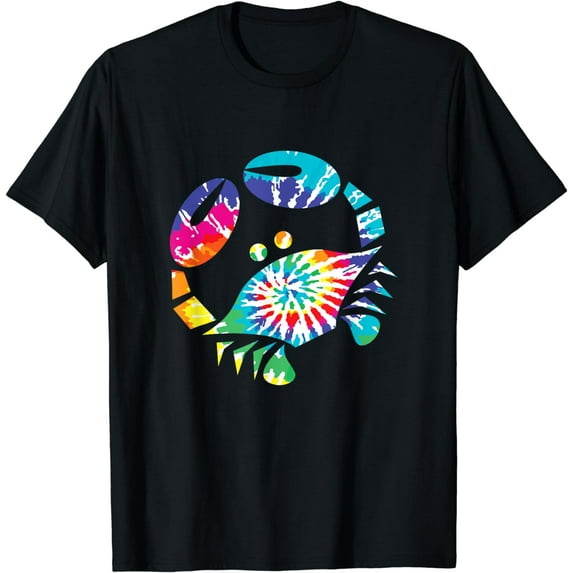 Fun toy crab illustration tie dye graphic Tee Shirt