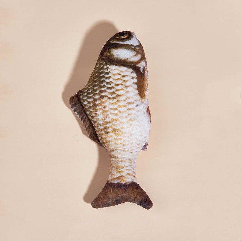 Fun toy simulation fish toy mint molars bite plush toy supplies