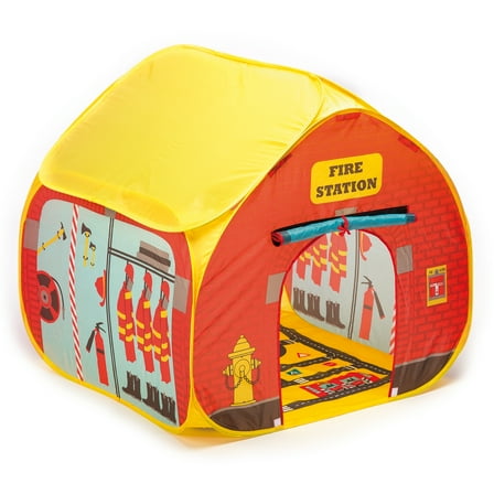 Fun2Give Pop-It-up Nylon Firestation Tent with Street Map Playmat, 3+ years