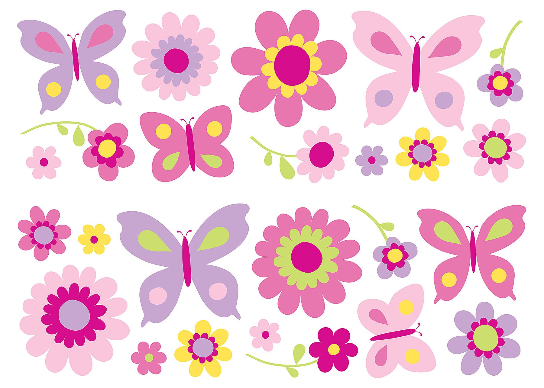 Fun4Walls Flowers and Butterflies Stikarounds - image 1 of 2