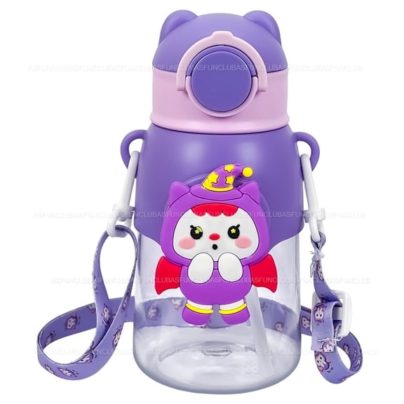 FunClub Cartoon Water Bottle for Kids Water Bottle with Straw for Kids Sipper Bottle Leak-Proof Water Bottle School Bottle for boys 1Litre Bottle Cute Bottle for Gift Best return gift