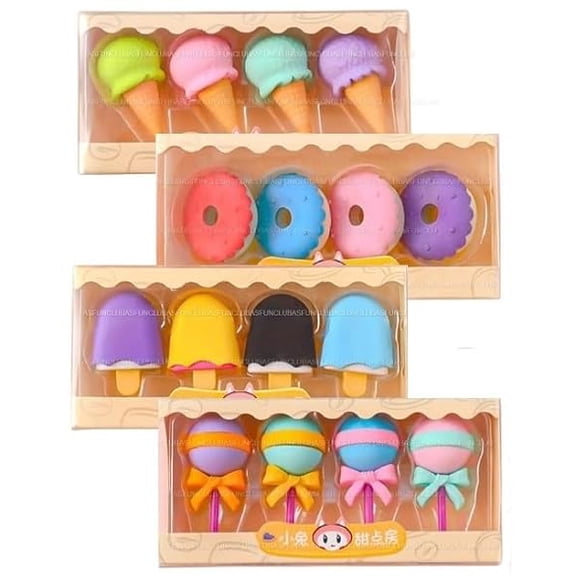 ASFunClub Unicorn Pencil Block Erasers Combo Pack, Multicolor, 16 Count