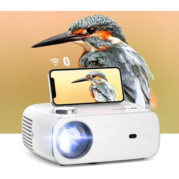 FunFlix 1080P Portable Projector 9500L HD Mini Projector with 5G WiFi and Bluetooth 360 Speaker 200" Display