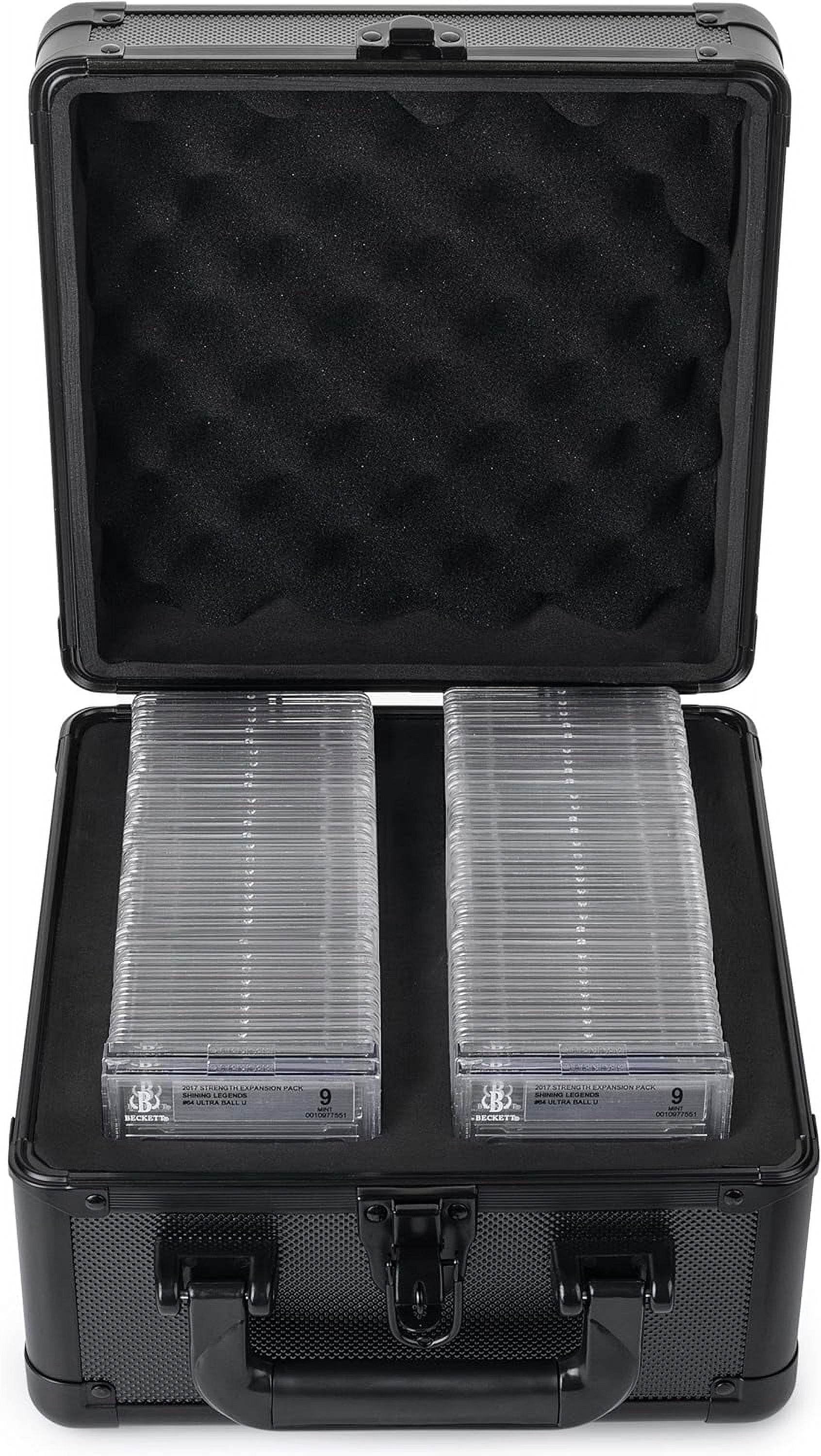 FunGuys Graded Card Storage Box, 2 Row, Holds 70 Slabs, Black
