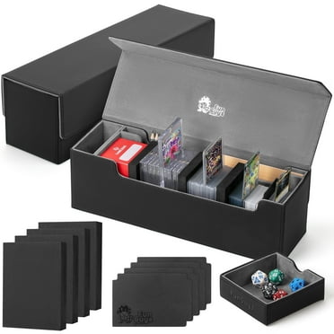 FunGuys Mtg Deck Box for Trading Cards, Card Deck Box Storage Holder for TCG 450 , Dice Tray
