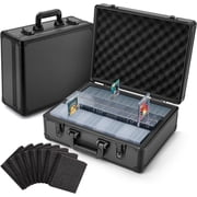 FunGuys Top Loader Case, 3 Row, Holds 630 Toploader Trading Cards, Black