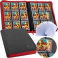 thumbnail image 1 of FunGuys Top Loader binder, 9 Pocket, Holds 252 Trading Cards, Black & Red, 1 of 4