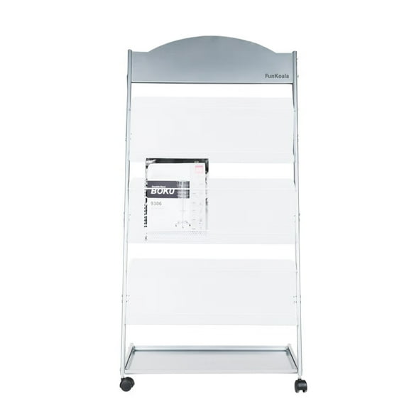FunKoala Magazine racks, 3-Tier Magazine Literature Display Stand, Floor Standing Magazine Rack Newspaper Catalog Holders