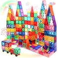 thumbnail image 1 of FunMagic Magnetic Tiles, 102Pcs Magnet Building Set,Magnetic Blocks, 3D STEM Stacking Toys, Magnets Toy for Kids Boys Girls, 1 of 10