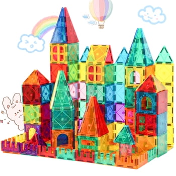 FunMagic Magnetic Tiles, Magnet Building Set,Magnetic Blocks, 3D STEM Stacking Toys, Magnets Toy for Kids Boys Girls