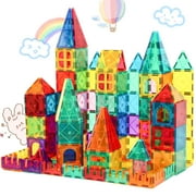 FunMagic Magnetic Tiles, Magnet Building Set,Magnetic Blocks, 3D STEM Stacking Toys, Magnets Toy for Kids Boys Girls