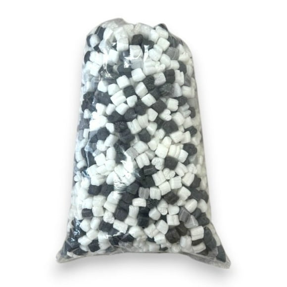 FunPak Black and White Hearts Biodegradable Packing Peanuts 1.5 cu ft Bag