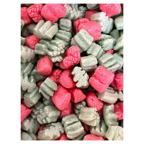 FunPak MiniPack Plant Based Biodegradable Packing Peanuts 0.60 cu ft Bag Compostable Christmas Love