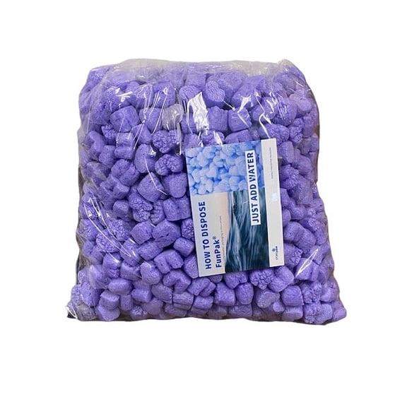 FunPak MiniPack Plant Based Biodegradable Packing Peanuts 0.60 cu ft Bag Compostable Purple Hearts