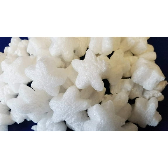 FunPak MiniPack Plant Based Biodegradable Packing Peanuts 0.60 cu ft Bag Compostable White Stars