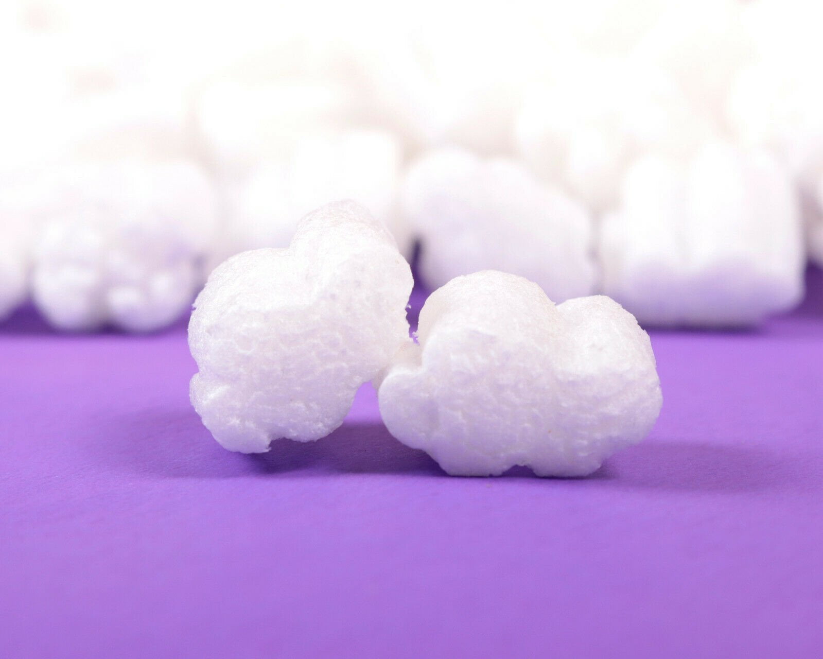 FunPak Packing Peanuts Puffy White Clouds 1.5 cu ft Compostable Biodegradable
