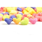 FunPak Plant Based Biodegradable Packing Peanuts 1.5 cu ft Bag Compostable Hearts-Rainbow