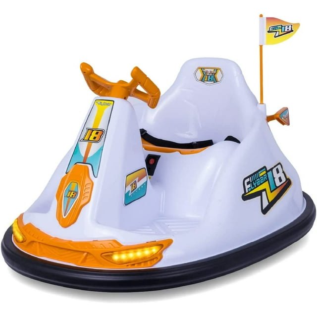 FunPark 12V Kids Bumper Car, Electric Ride On Toy, 360 Spin, Rechargeable, Supports 88lbs, Ages