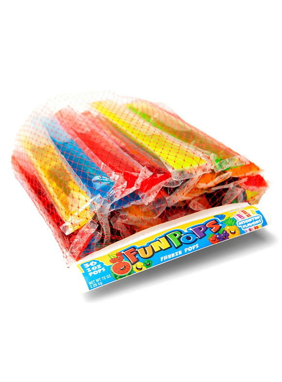 FunPops Freezer Ice Pops, 2 oz, 36 Count Bag, Variety Pack