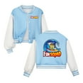 thumbnail image 1 of FunSquad Surf Cartoon Kids Varsity Jacket – Lightweight Baseball Bomber Coat with Snap Buttons Outerwear for Boys Girls Youth School Sports Casual Wear, 1 of 4