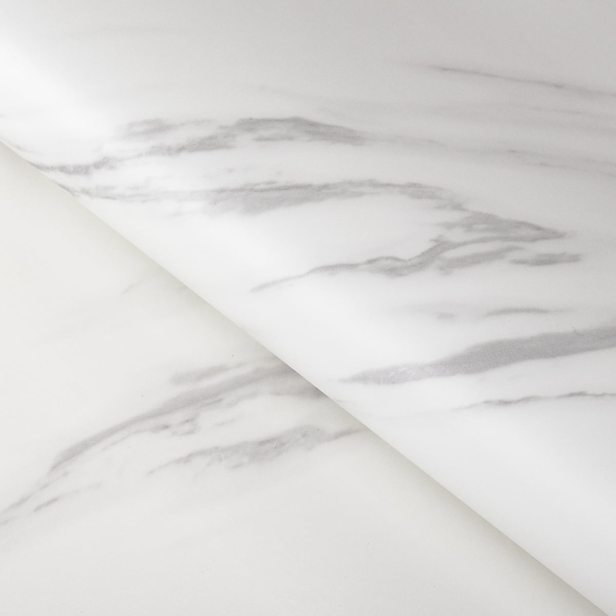 FunStick 24" x 200" Matte White Marble Contact Paper Granite Wallpaper Peel and Stick Countertops Contact Paper Waterproof Removable Adhesive Vinyl Marble Wall Paper for Kitchen Cabinets Table Desk